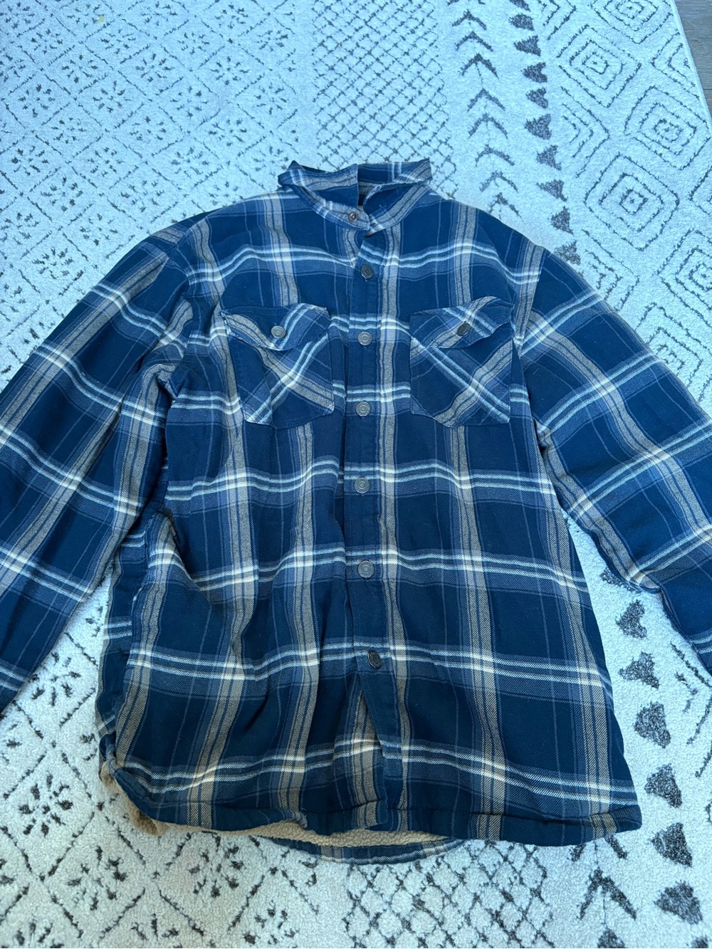 Wrangler Blue Plaid Lightweight Shirt Jacket
